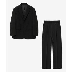 TNGT 셋업블랙 오버핏+세미와이드 싱글 자켓 슬랙스 셋업 0TPA5E100BK 909676_이미지