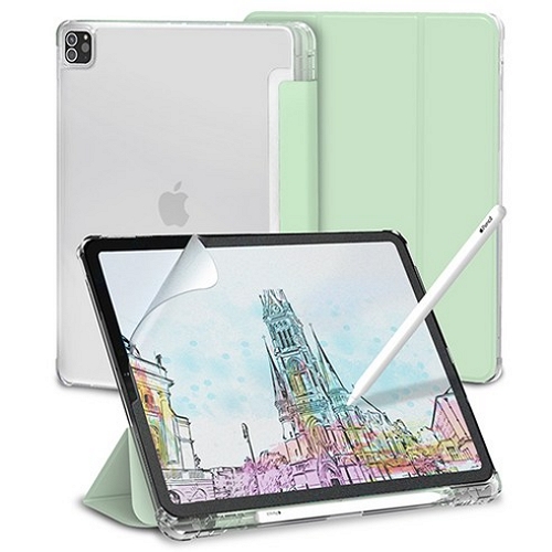 신지모루 iPad Pro 12.9 5세대 클리어 쉴드 애플펜슬 수납 케이스 (단품)
