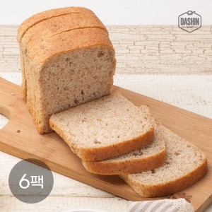 다신샵 천연발효종 통밀식빵 330g 10조각 6팩/ 아르토스 통밀빵 주문후제빵_이미지