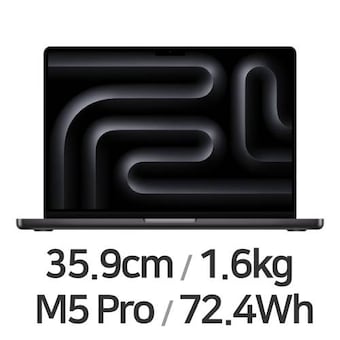 APPLE <b>맥북</b><b>프로</b>14 M5<b>프로</b> 18코어 CPU, 20코어 GPU 블랙