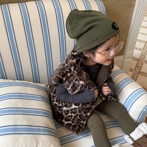 베이비맥스 리쉬 레오파드 퍼 조끼 R15839_이미지