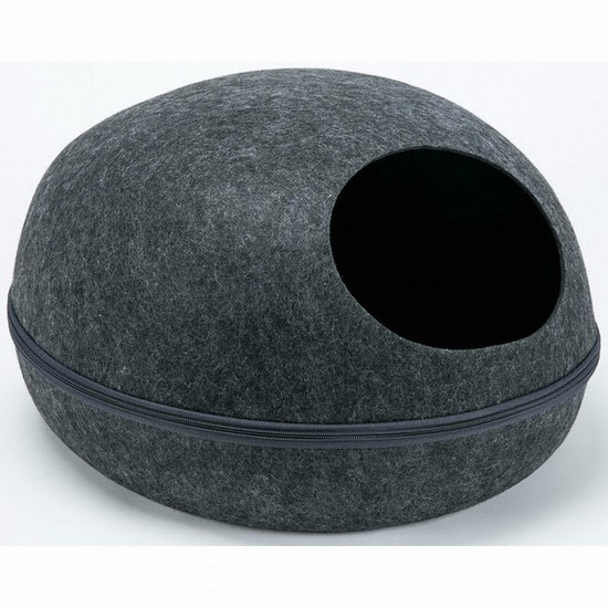 딩동펫 공룡알 숨숨집 소형 고양이 하우스 (다크그레이)_이미지