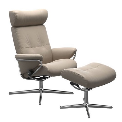 스트레스리스 베를린 크로스 팔로마 천연가죽 리클라이너 1인용 (스툴포함)_이미지