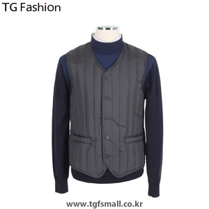  데일리룩 그레이 구스다운 V넥 베스트 조끼 패딩 T203VTVD536