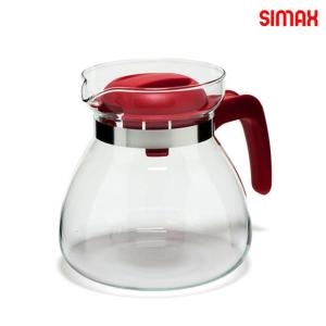  씨맥스 파올라 내열유리 주전자 1.3리터 레드 티팟