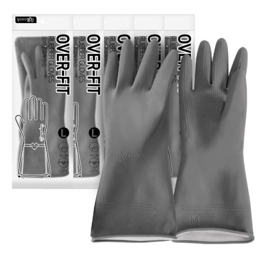 태화 고무장갑 (대) (5켤레)_이미지