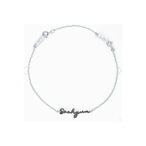 로이드 실버 925 블랙플레이팅 레터링 팔찌 LLBS21013S_이미지