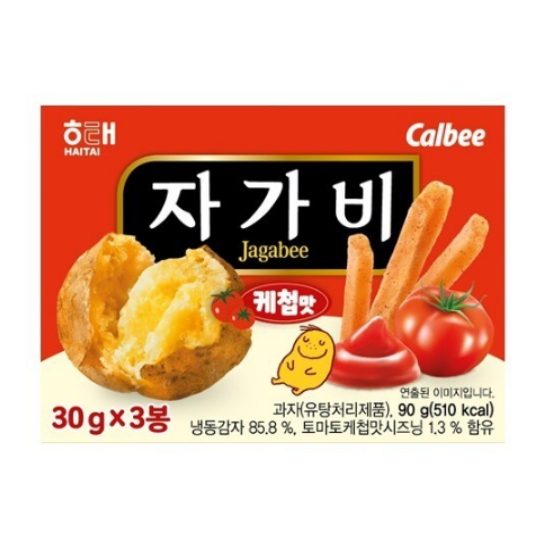 해태제과 자가비 케첩맛 3개입 90g (1개)_이미지