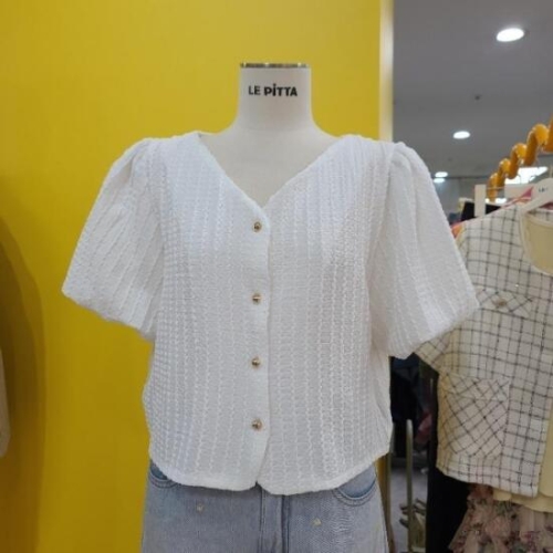 르피타 DP01 퍼프브이넥 가디건 L252UKT702_이미지