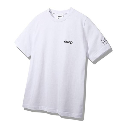 JEEP 클래식핏 스몰로고 남녀공용 반팔 티셔츠 JQ2TSU092WH_이미지