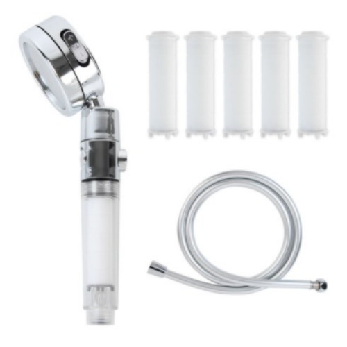 홈다움 3단조절 온오프 다기능 안심 필터샤워기 (바디필터 5개 + 튜브형 호스 1.5m)
