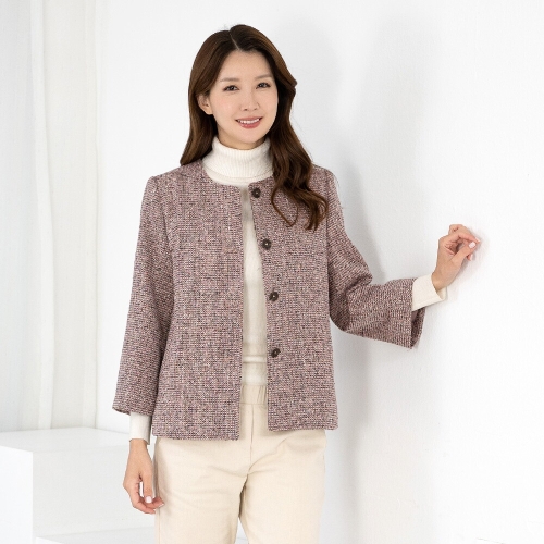 모슬린 엄마옷 트위드 라운드 정장자켓 5RTY11150 중년여성/50대/60대/70대/마담/빅사이즈/할머니옷/여자