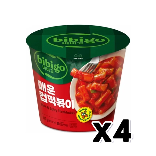 CJ제일제당 비비고 매운 컵떡볶이 110g (4개)_이미지