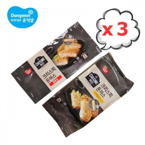 동원F&B 퀴진 크리스피 돈까스 모짜렐라치즈 450g (3개)_이미지