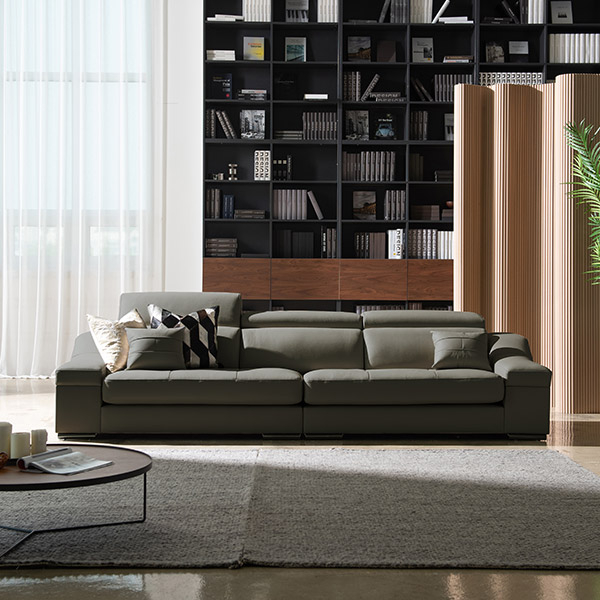 삼익가구 케이트 천연가죽 소파 4인용