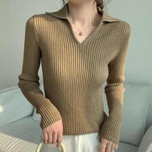 신세계인터내셔날 오노마 ONM 여성 긴팔티 카라티 골지티브이넥 골지니트티 37293182