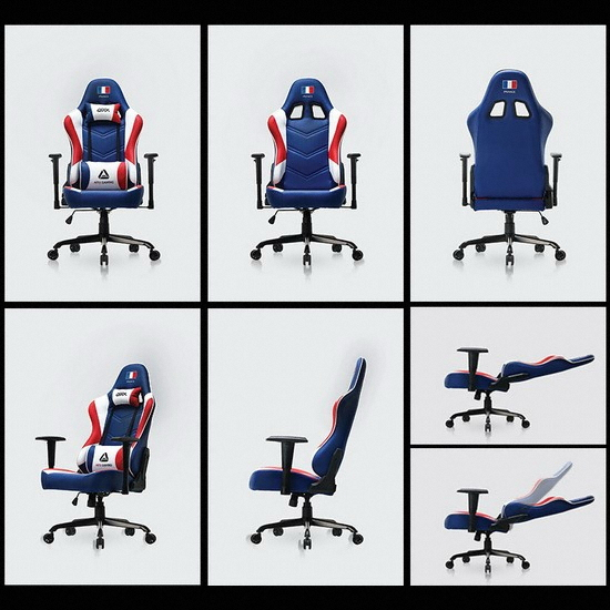 에이픽스게이밍 GC001 프랑스 FLAG EDITION 게이밍 의자_이미지