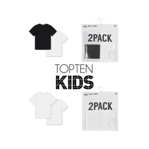 탑텐키즈 에센셜 코튼 <b>반팔</b><b>티</b> 2PACK (MKF5TS3901)