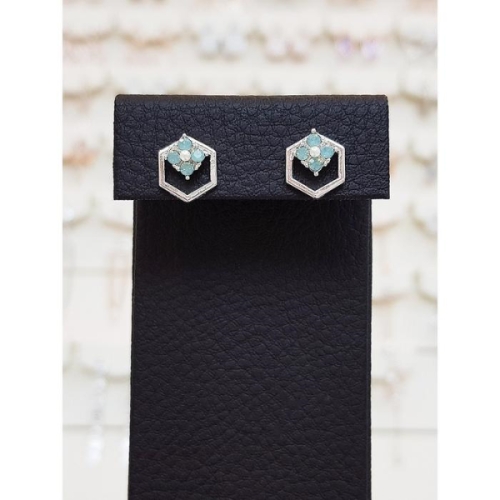 세이브존03 40대여자생일선물 육각 스카시 꽃 귀걸이 LE799 10311971