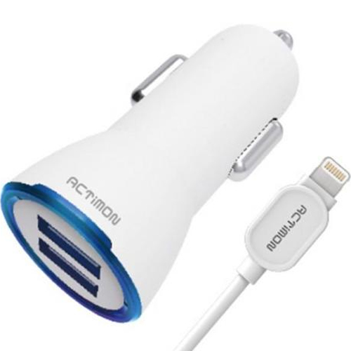 액티몬  3.4A USB 2포트 차량용 충전기 MON-C2-342+8핀케이블