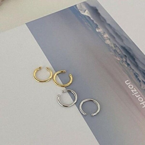 셀러허브 JH4Q0877_51IP 심플 민자 라인 이어커프 귀찌 귀걸이_이미지