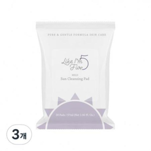 뷰티팩토리 라이크아임파이브 마일드 선클렌징 패드 30매 (3팩)_이미지