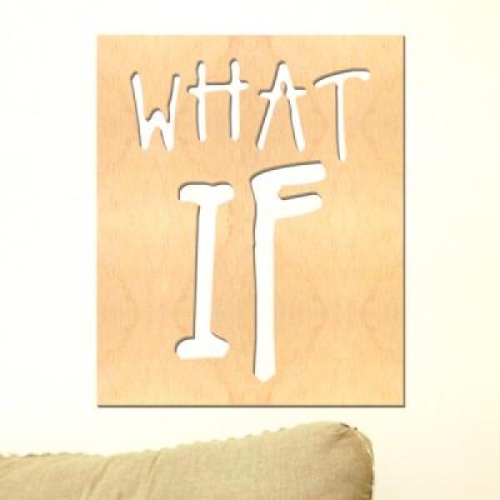 우드월데코 레터링 what if A73  반제품  스티커 글자