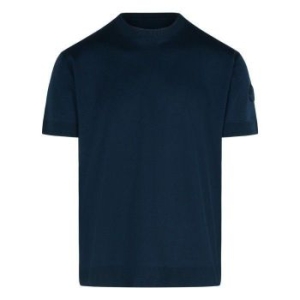 몽클레르 니트 라운드네크 숏슬리브 티셔츠 블루 K10919C00011M6329 146387155