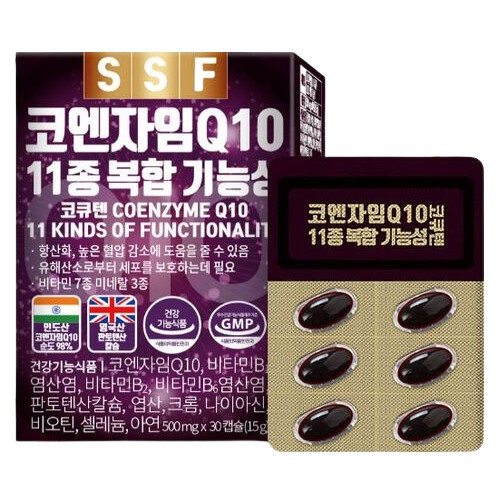 순수식품 코앤자임Q10 코큐텐 30캡슐 (3개)_이미지