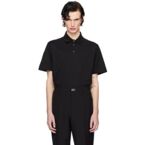 지방시 블랙 클래식 핏 폴로 셔츠 BM71KR3YPA001_이미지