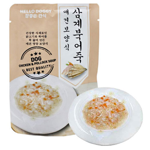 헬로도기 참좋은간식 애견보양식 삼계북어죽 80g (1개)_이미지