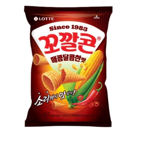 롯데제과 꼬깔콘 매콤달콤한맛 67g (15개)