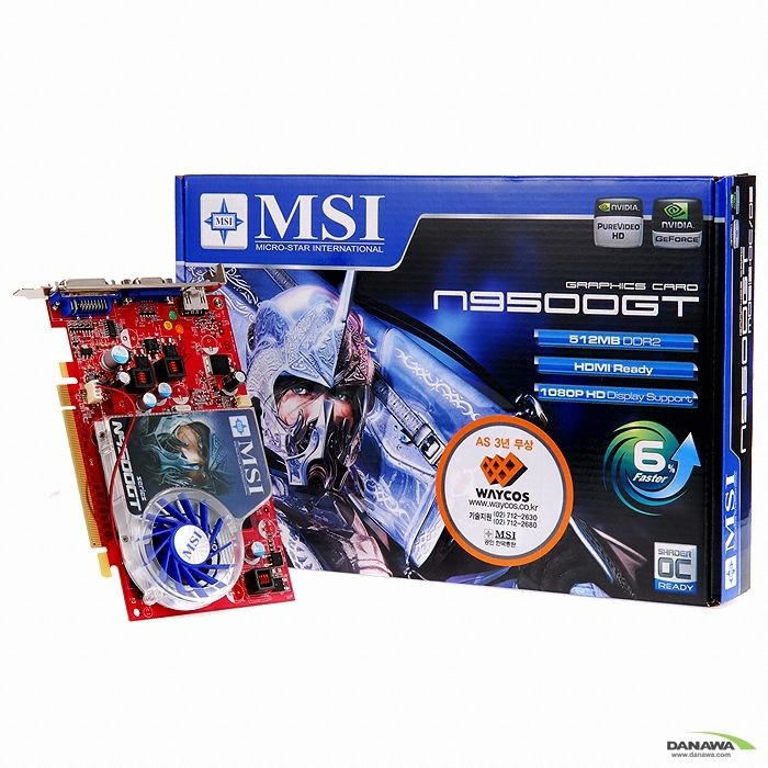 MSI 지포스 9500GT N9500GT-MD512 OC/D2 512MB 웨이코스_이미지
