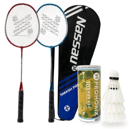 낫소 스매시 프로 라켓+풀커버+셔틀콕(3입) 세트이미지입니다. 누르면 해당 게시물로 새창이동합니다.