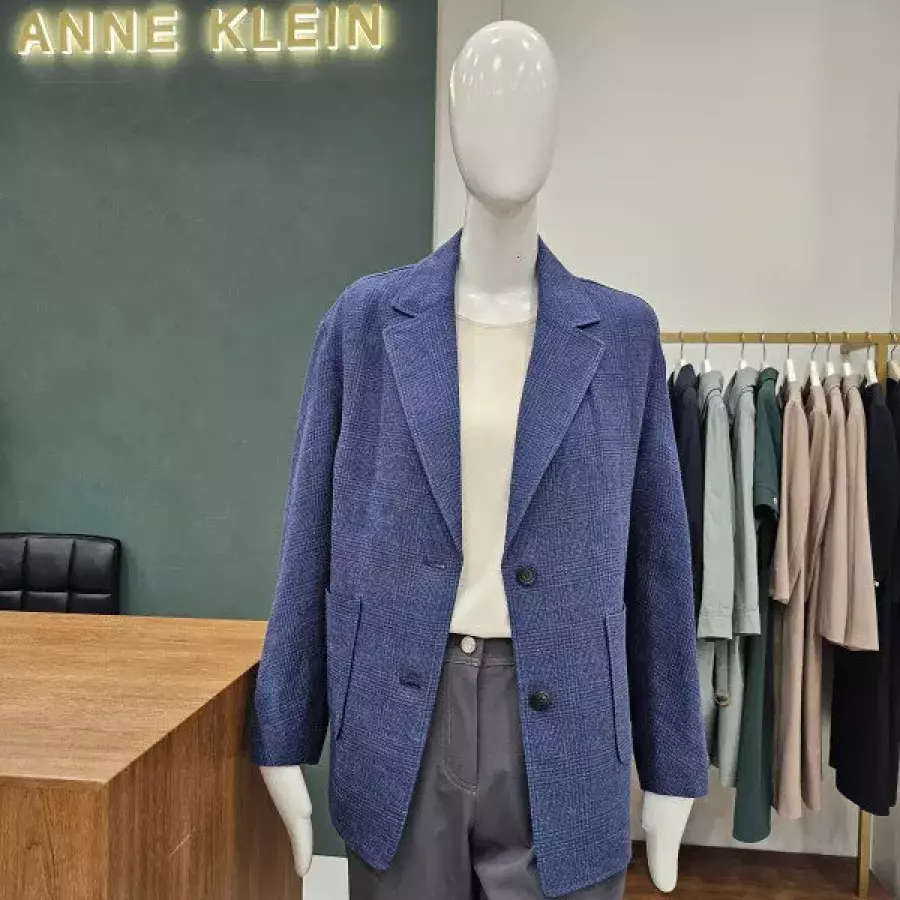 앤클라인 세잔체크린넨쟈켓/AX4H2JK9200-49_IC_이미지