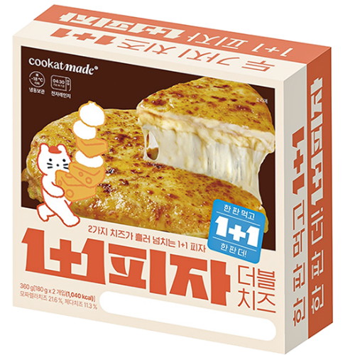 쿠캣 ㅃ피자 더블치즈 360g (3개)