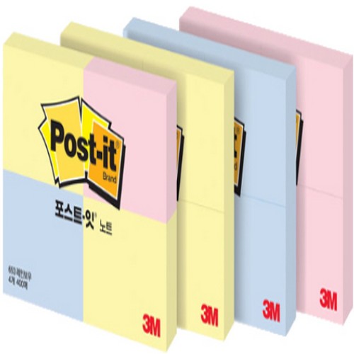 3M 노트 653-4 레인보우 (6개)_이미지