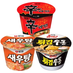 농심 신라면큰컵5+새우탕큰컵5+튀김우동큰컵6 16개_이미지