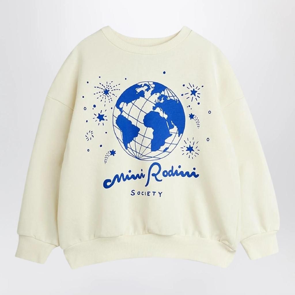 �̴Ϸε�� White sweatshirt with logo print 26220108CO/XM_MIRO-WHT_635-80/86 Wh..