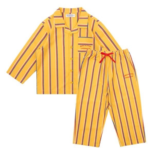 베베드피노 언더웨어 키즈 옐로우 스트라이프 파자마 세트_BU53UJ308