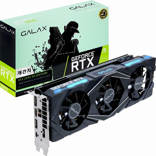 ������ GALAX ������ RTX 2070 ������ OC D6 8GB BLACK Edition