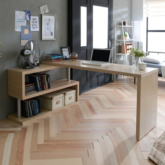 파로마 네오 드로인 대형 2단 책장 책상 세트