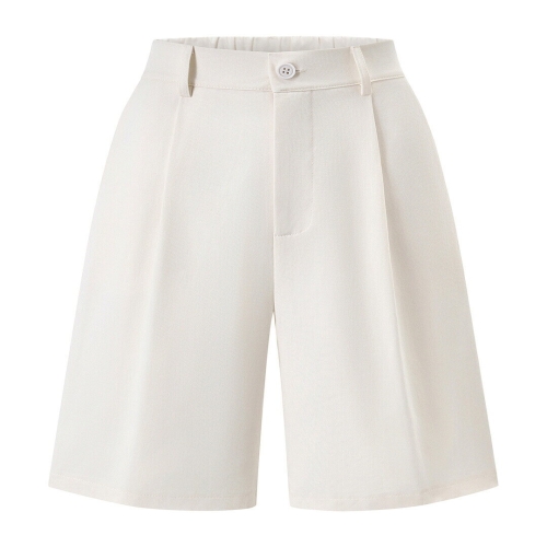 96NY 데일리 뒷 밴딩 핀턱 하프 팬츠 NQ2TA004L0_이미지