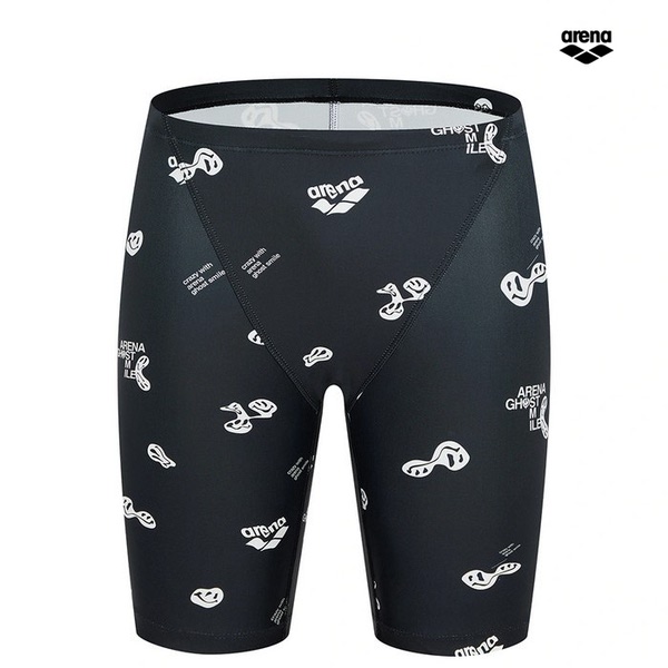 아레나 심플고스트 일반 4부 수영복 A5SM1MF04BLK
