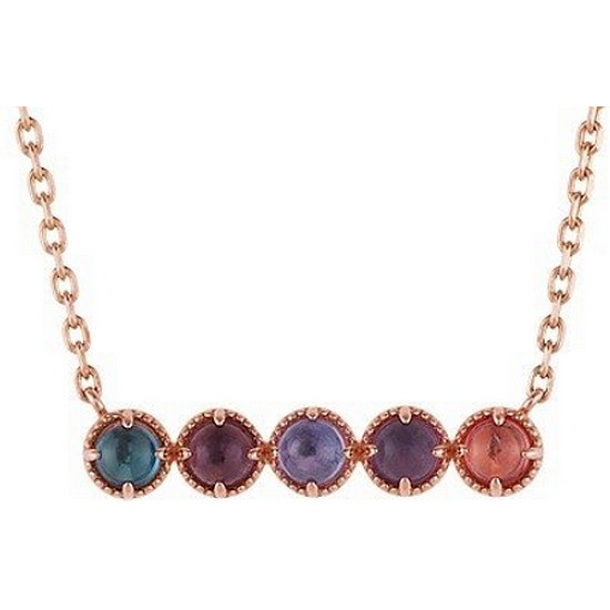 몰리즈 18K 바이올라 멀티스톤 목걸이 S96995N