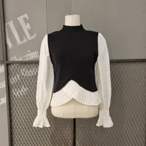 르니앤맥코이 LeNIC McCOY 니트배색블라우스 MM04KN1007FJY 473457_이미지