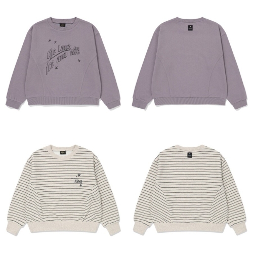 이현어패럴 블루테일 썬더 레터링스트라이프 맨투맨 AZG8TS0407