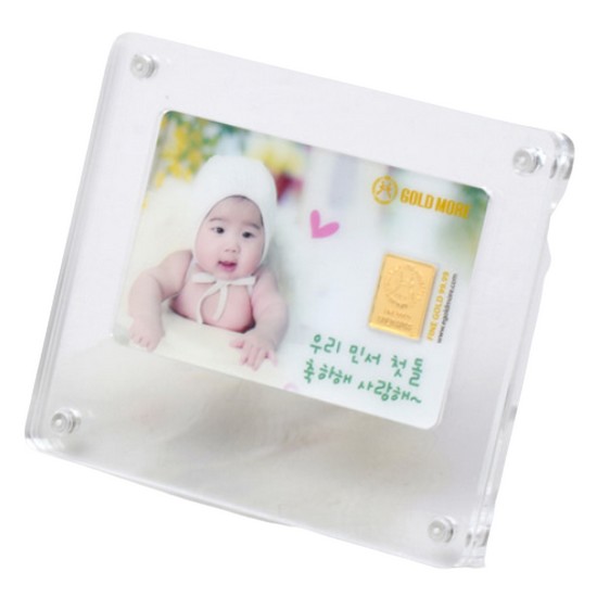 골드모아 순금카드 골드바 액자 소형 첫돌 0.5g