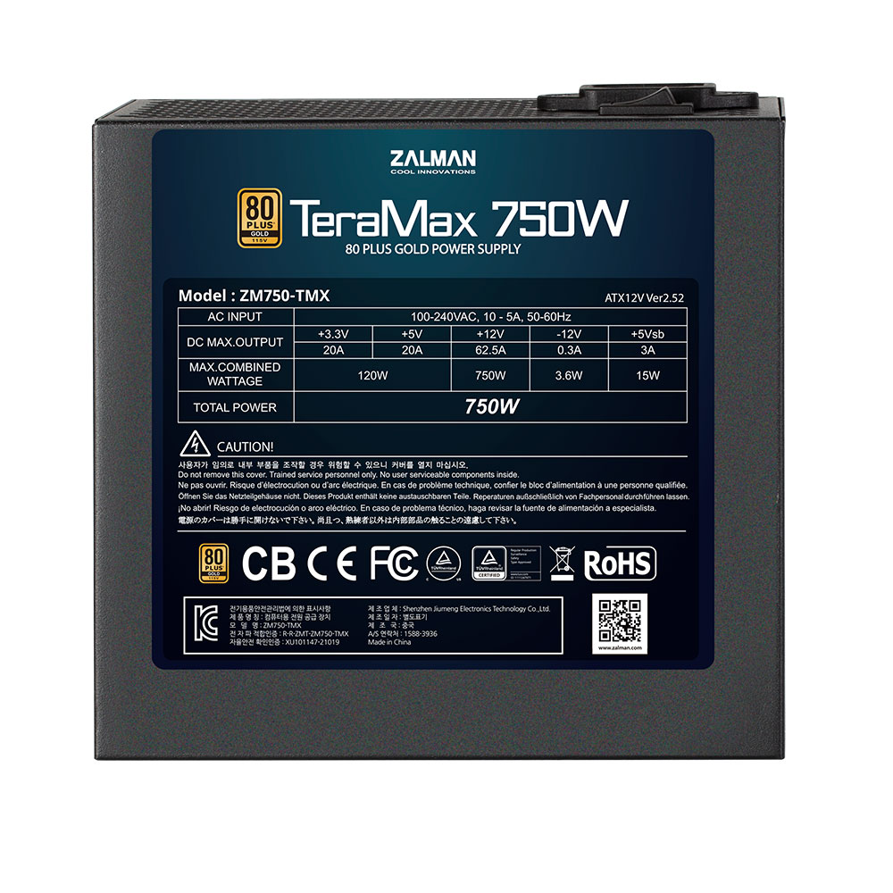 잘만 TeraMax 750W 80PLUS골드 풀모듈러_이미지
