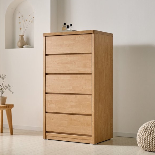 동서가구 그랜드 고무나무 광폭 5단 서랍장 900_이미지